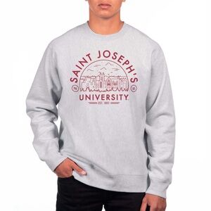 Men's Uscape Apparel Gray Saint Joseph's Hawks Crew Neck Sweatshirt size Large